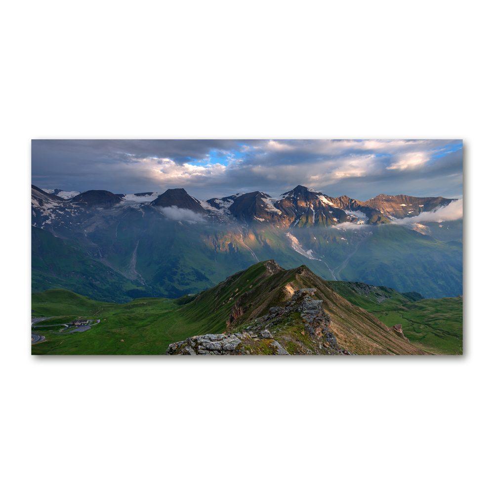 Tableau en verre Sommets des montagnes