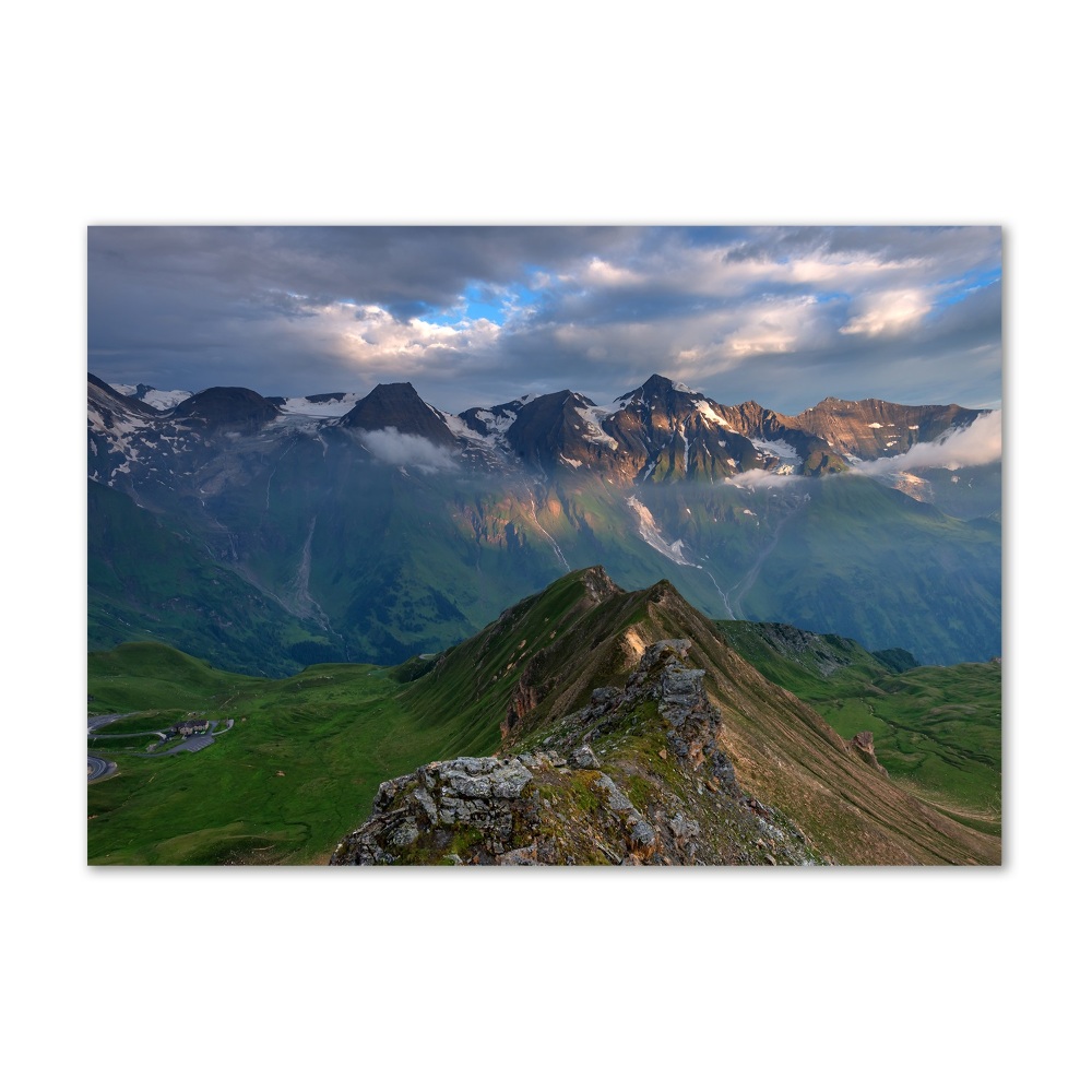 Tableau en verre Sommets des montagnes