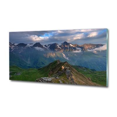 Tableau en verre Sommets des montagnes