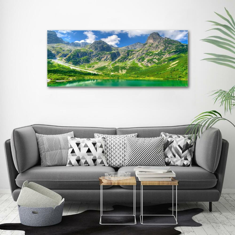 Tableau photo sur verre Lac de montagne