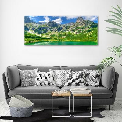 Tableau photo sur verre Lac de montagne