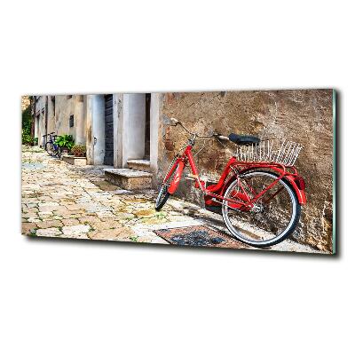 Tableau photo sur verre Vélo rouge