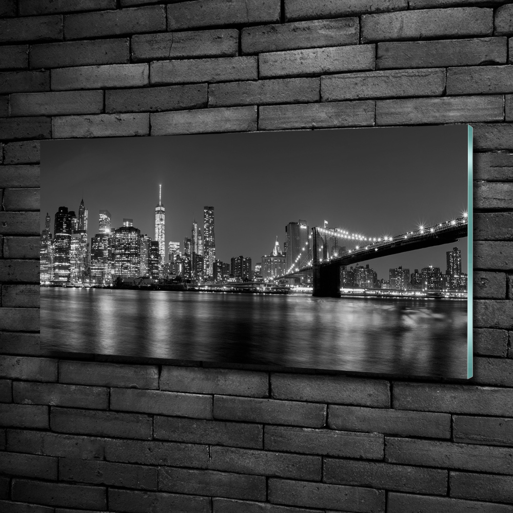 Tableau en verre Manhattan la nuit