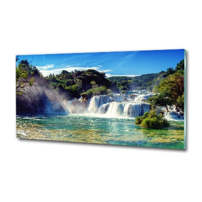 Tableau imprimé sur verre Chutes d'eau de Krka