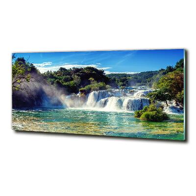 Tableau imprimé sur verre Chutes d'eau de Krka