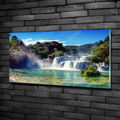 Tableau imprimé sur verre Chutes d'eau de Krka