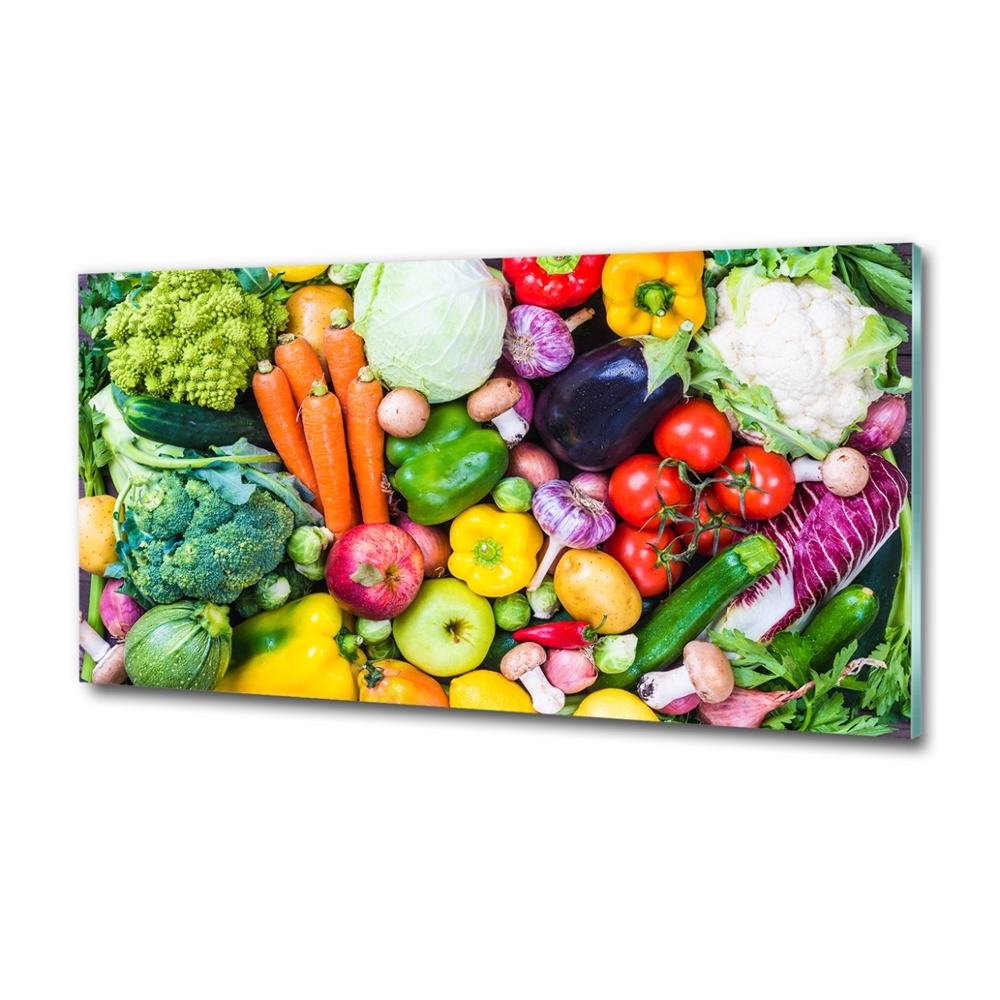 Tableau imprimé sur verre Légumes colorés