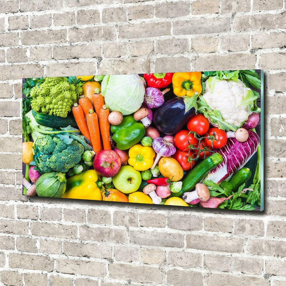 Tableau imprimé sur verre Légumes colorés