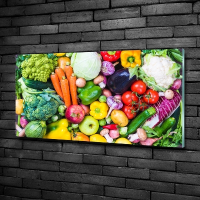 Tableau imprimé sur verre Légumes colorés