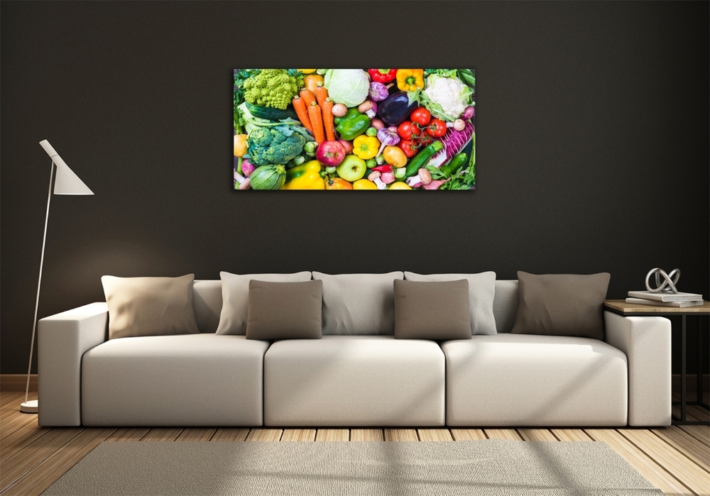 Tableau imprimé sur verre Légumes colorés