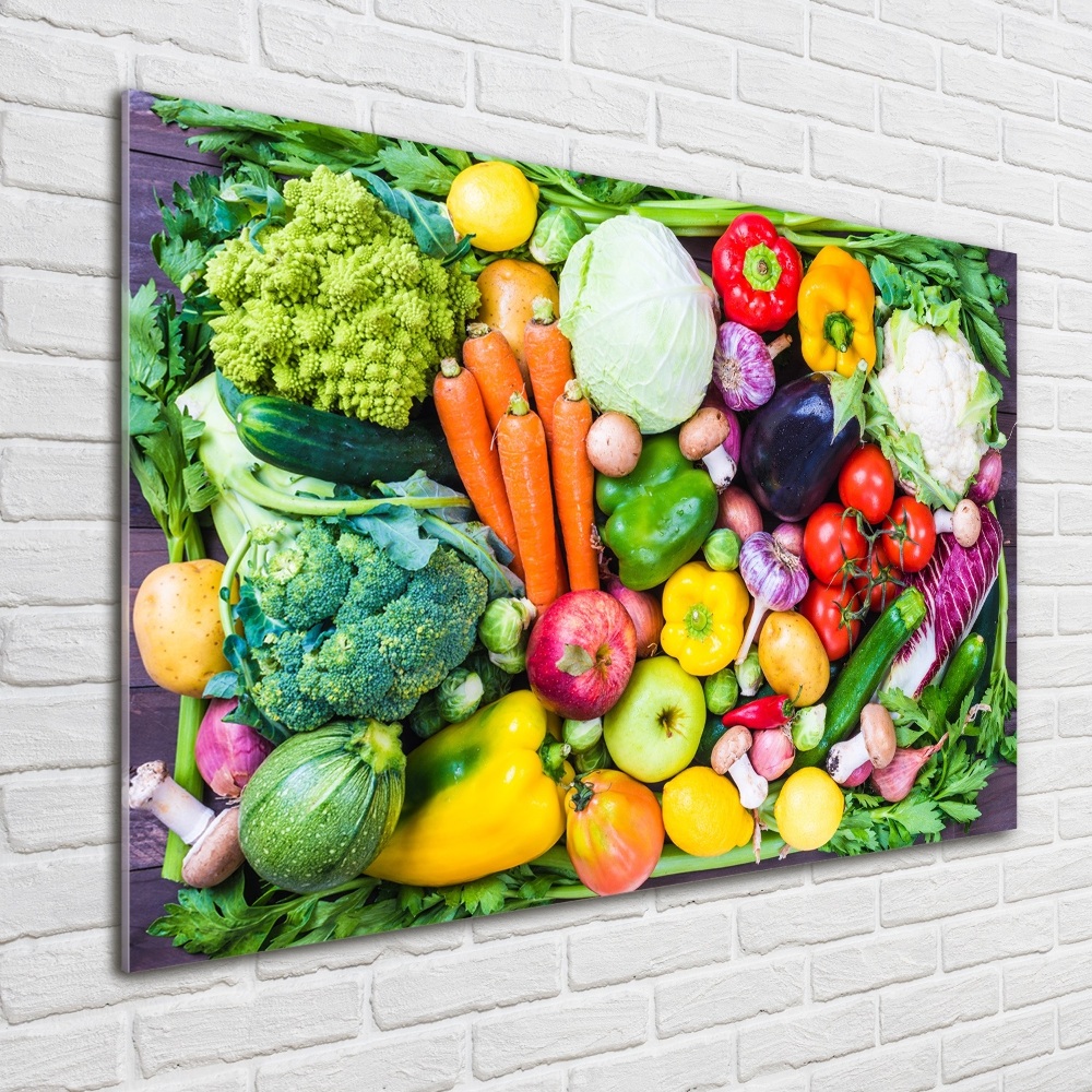 Tableau imprimé sur verre Légumes colorés