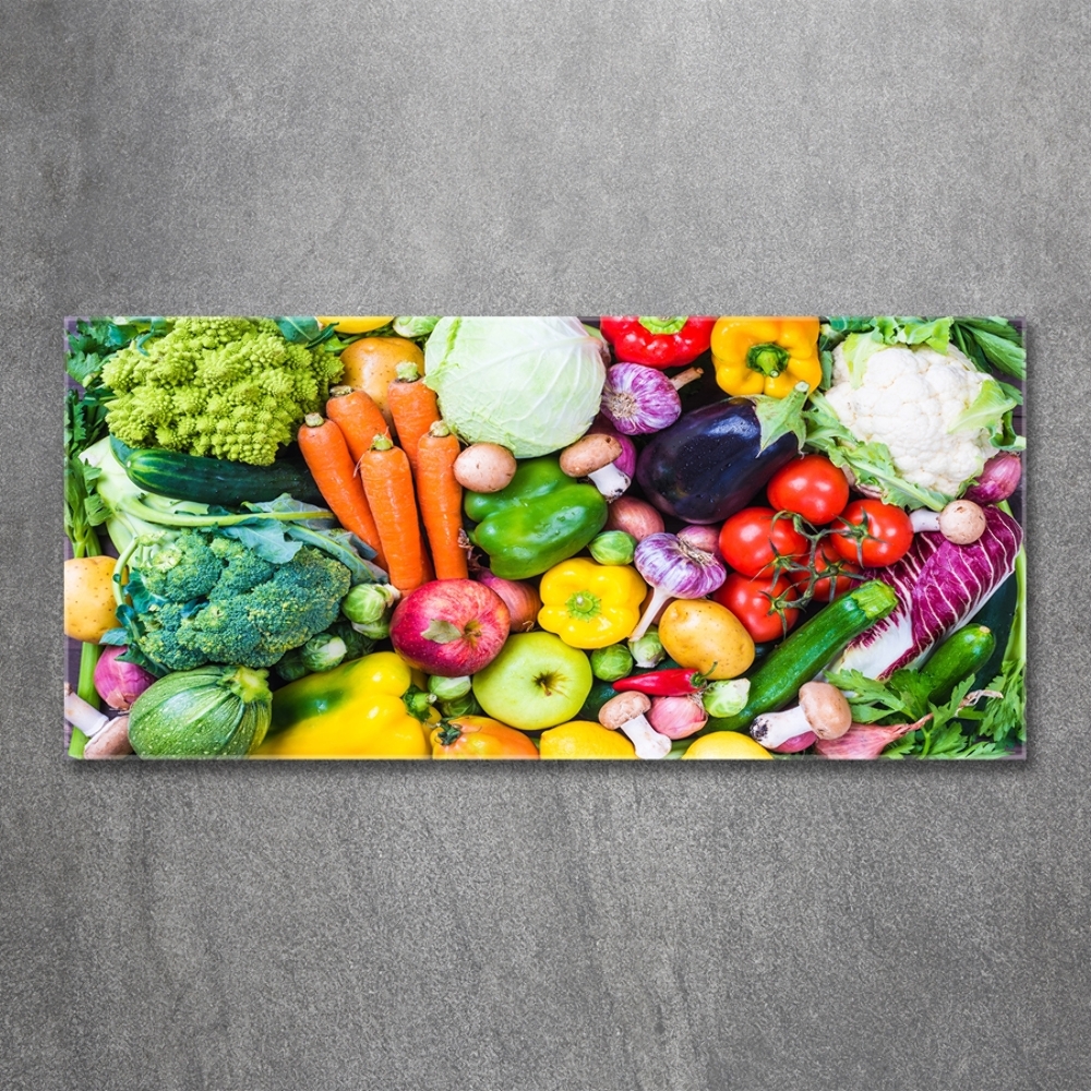 Tableau imprimé sur verre Légumes colorés