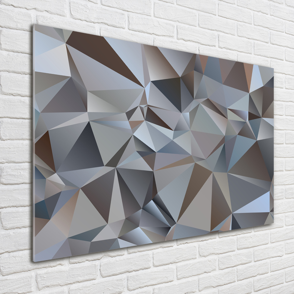 Tableau imprimé sur verre Abstraction de triangles