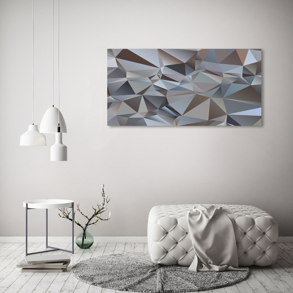 Tableau imprimé sur verre Abstraction de triangles