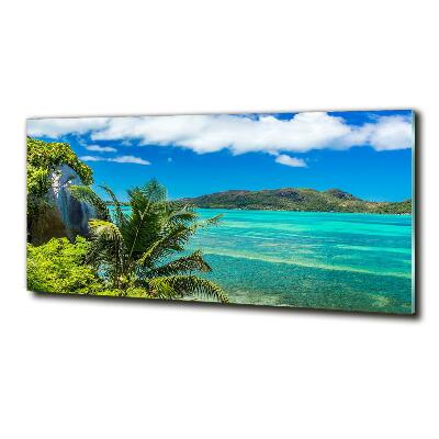 Tableau sur verre Côte des Seychelles