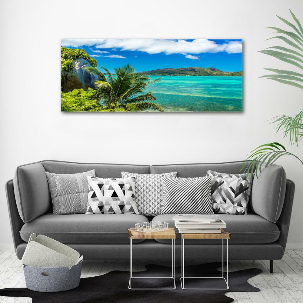 Tableau sur verre Côte des Seychelles