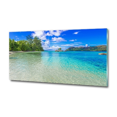 Tableau verre imprimé Plage aux Seychelles