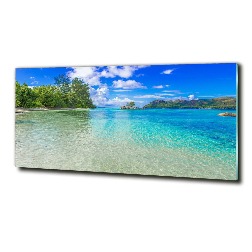 Tableau verre imprimé Plage aux Seychelles