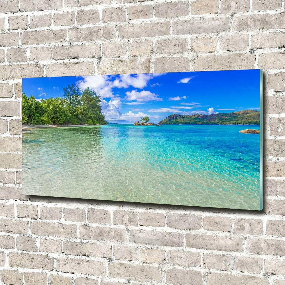 Tableau verre imprimé Plage aux Seychelles