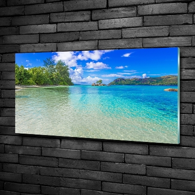 Tableau verre imprimé Plage aux Seychelles