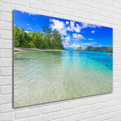 Tableau verre imprimé Plage aux Seychelles