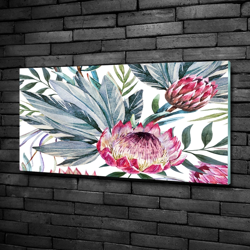 Tableau sur verre Protea