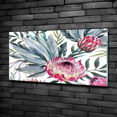 Tableau sur verre Protea