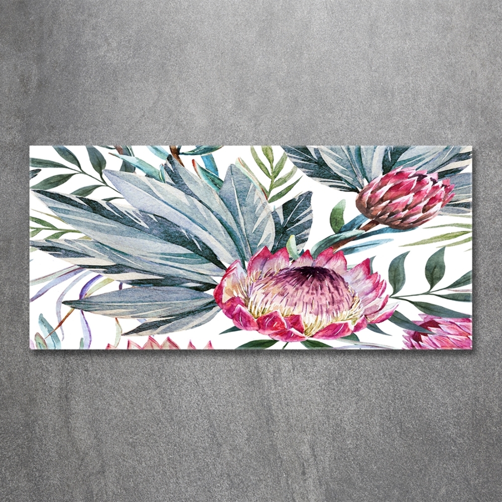 Tableau sur verre Protea