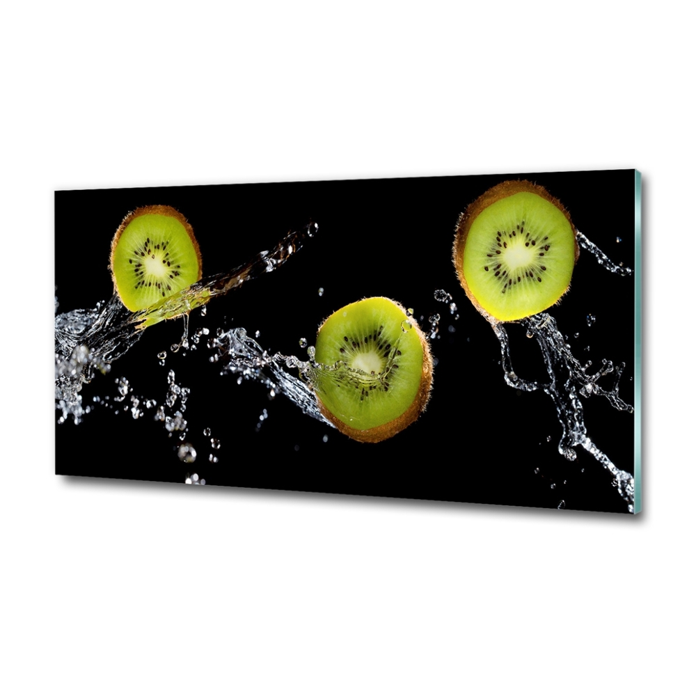 Tableau en verre Kiwi et eau