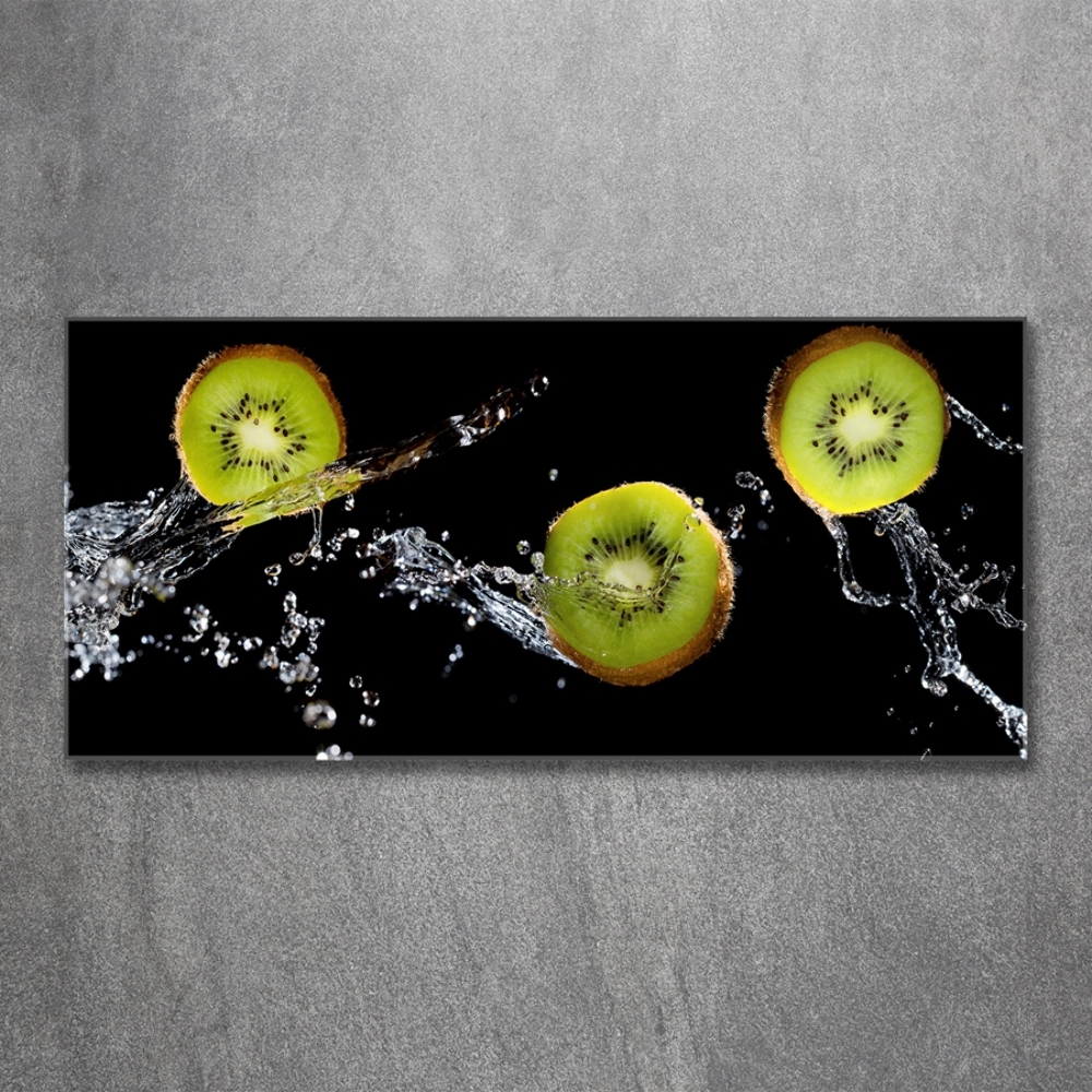 Tableau en verre Kiwi et eau