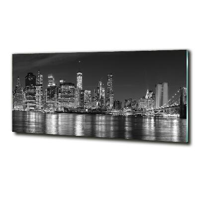 Tableau verre imprimé Manhattan de nuit