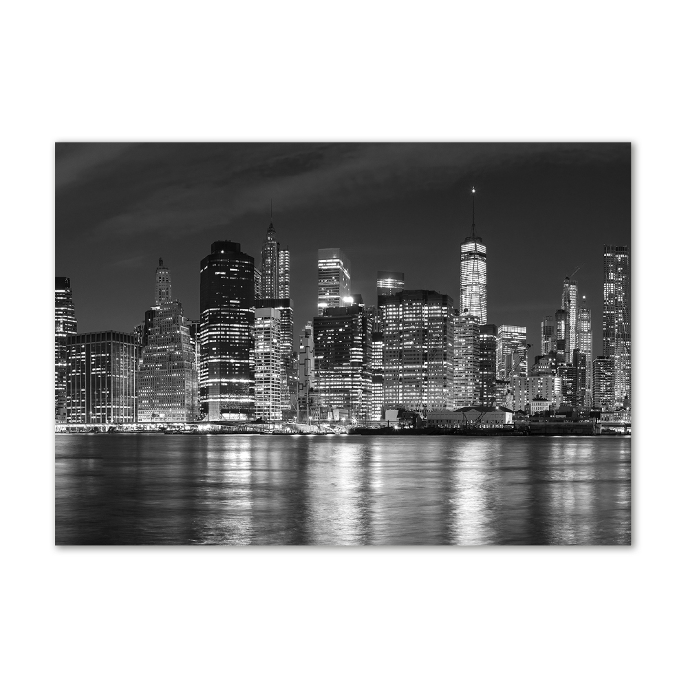 Tableau verre imprimé Manhattan de nuit