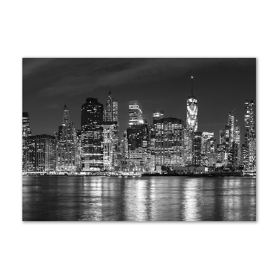 Tableau verre imprimé Manhattan de nuit