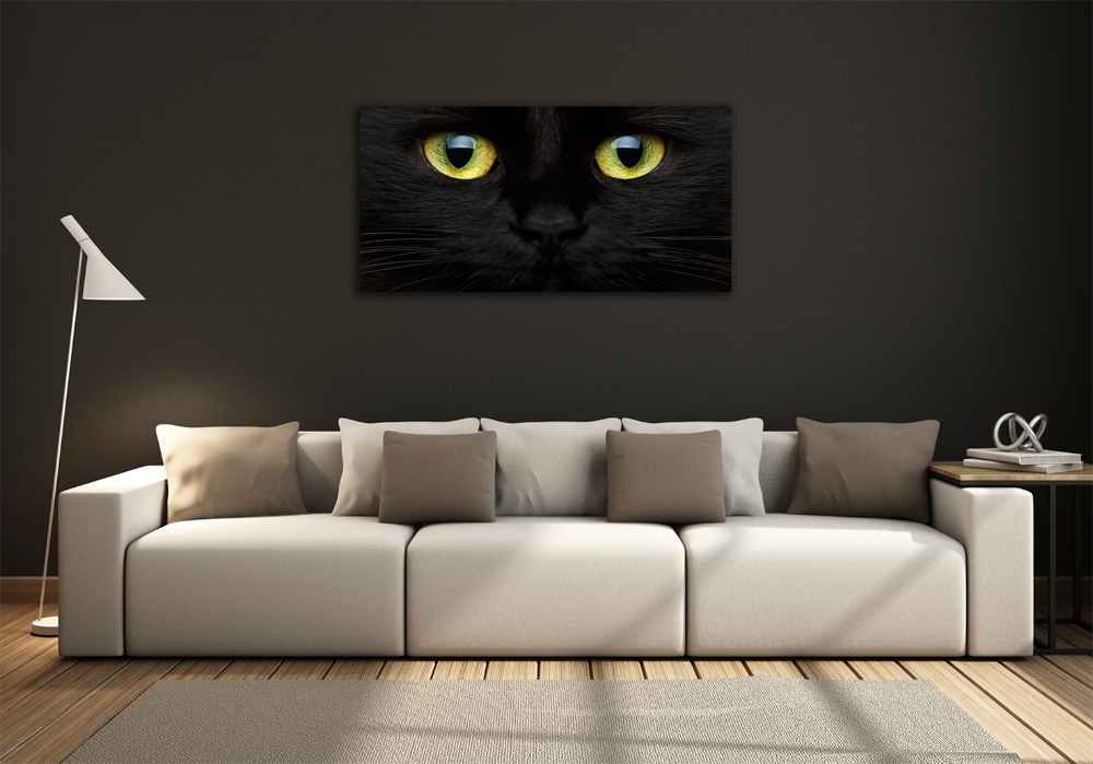 Tableau verre imprimé Yeux de chat