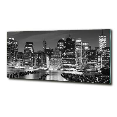 Tableau photo sur verre Manhattan de nuit