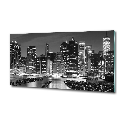 Tableau photo sur verre Manhattan de nuit