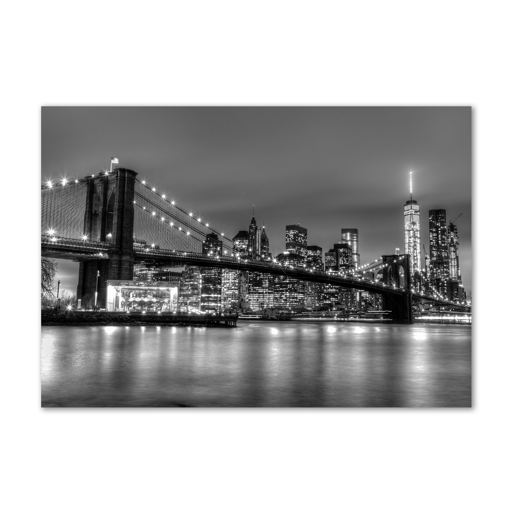 Tableau photo sur verre Pont de Brooklyn Manhattan