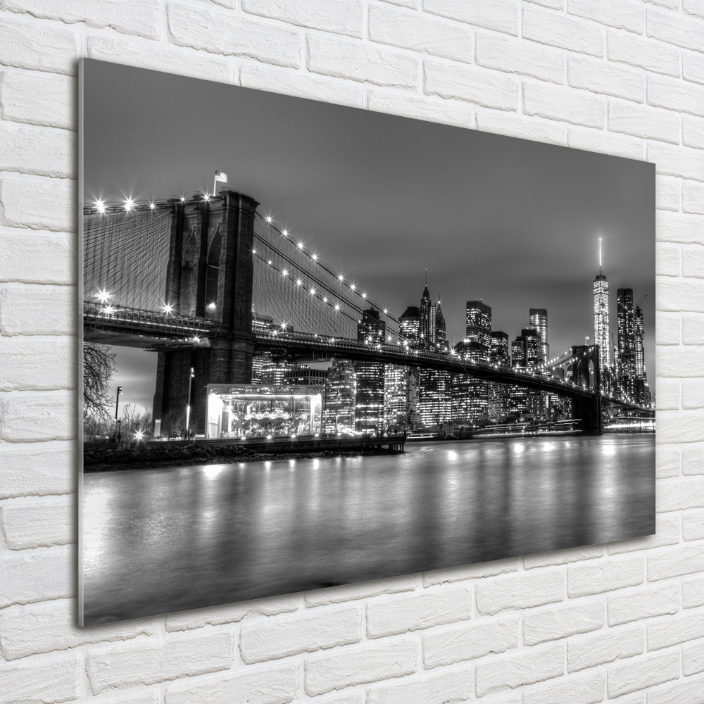 Tableau photo sur verre Pont de Brooklyn Manhattan