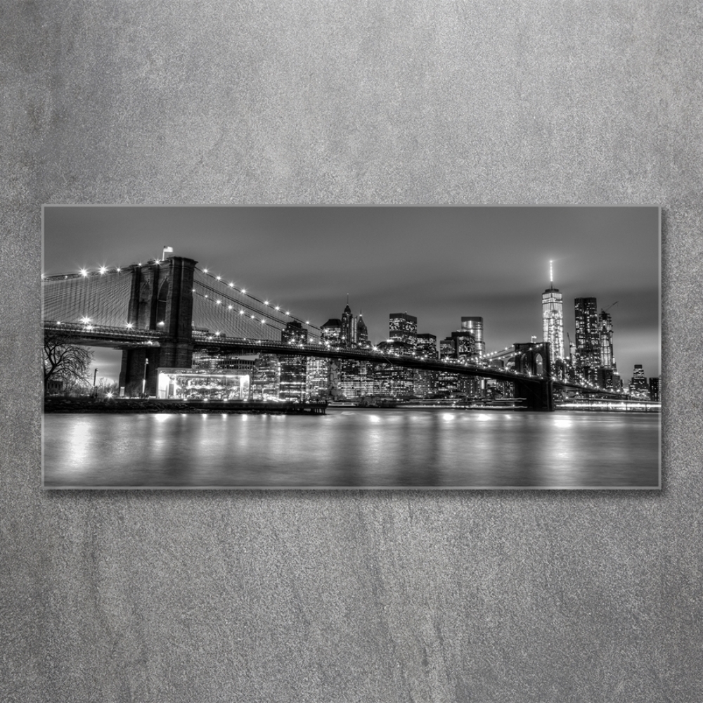 Tableau photo sur verre Pont de Brooklyn Manhattan