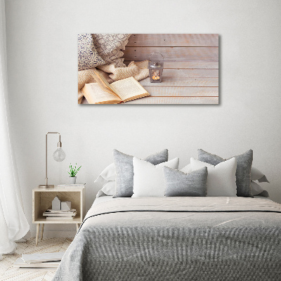 Tableau photo sur verre Détente avec un livre