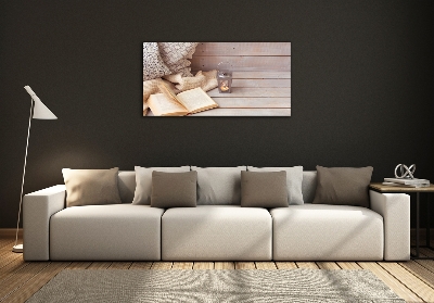 Tableau photo sur verre Détente avec un livre