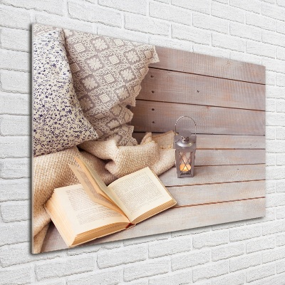 Tableau photo sur verre Détente avec un livre