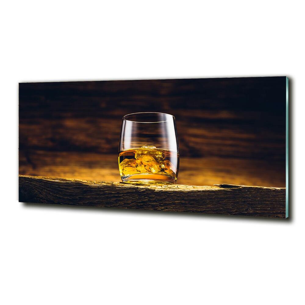 Tableau photo sur verre Bourbon dans un verre