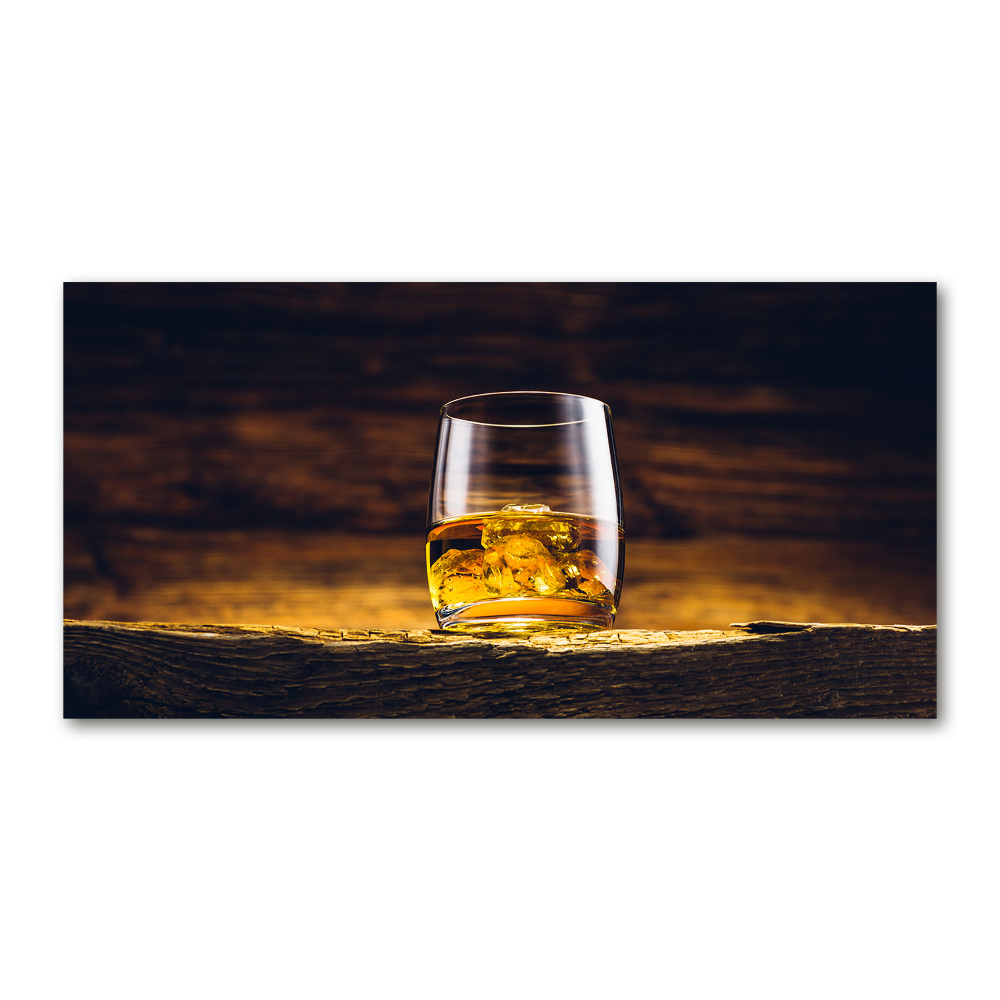 Tableau photo sur verre Bourbon dans un verre