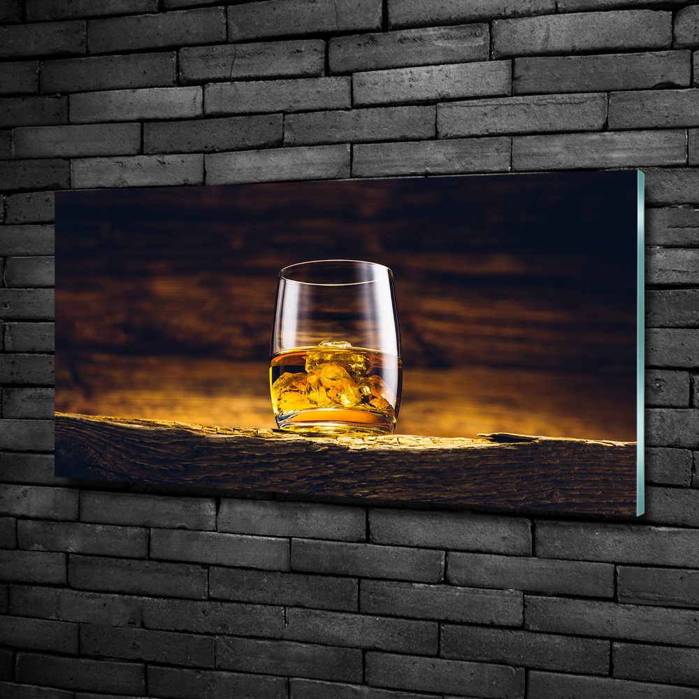 Tableau photo sur verre Bourbon dans un verre