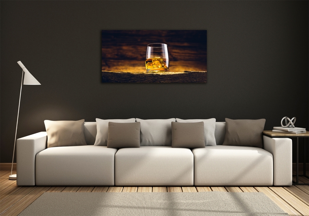 Tableau photo sur verre Bourbon dans un verre