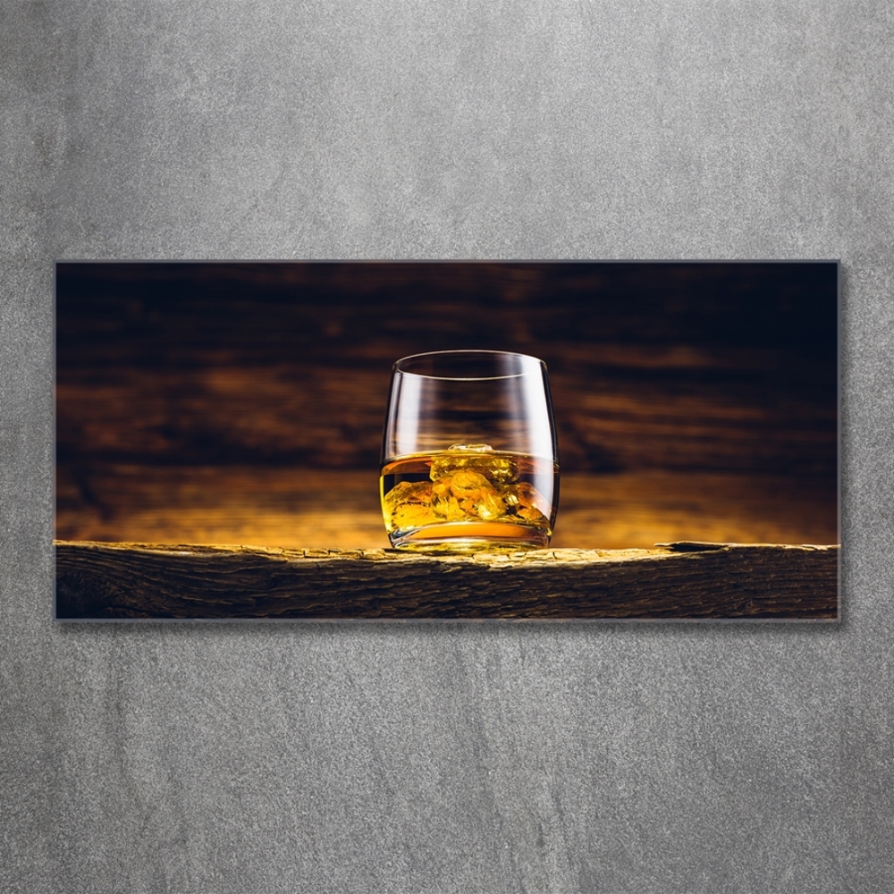 Tableau photo sur verre Bourbon dans un verre