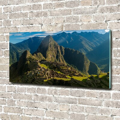 Tableau sur verre Ruines du Machu Picchu