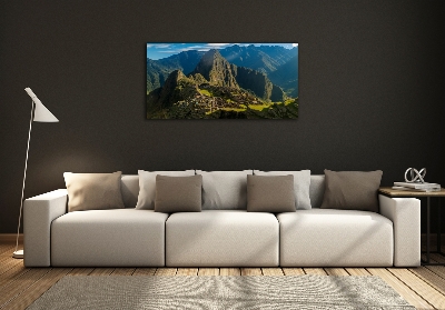 Tableau sur verre Ruines du Machu Picchu