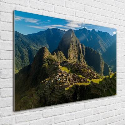 Tableau sur verre Ruines du Machu Picchu